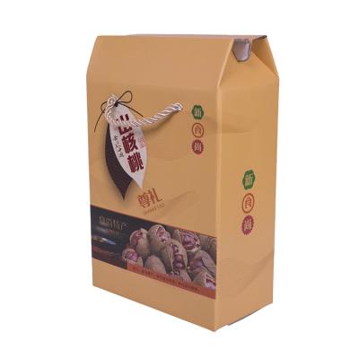 China Recyclable Fabric Recycled Corrugated Boxes Kraft Paper Cardboard Paper Food Packaging Boxes With Custom for sale