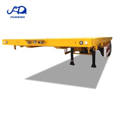 China China 20ft 40ft 45ft Trailer Truck Transport Container Flatbed Semi Trailers With Jost Brand Undercarriage for sale