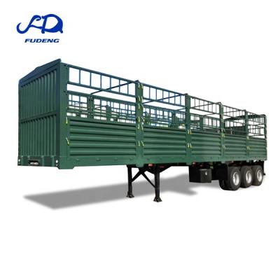 China Good Price 3 Axle 50 Ton Dry Cargo Trailer High Drop Side Wall Semi Trailers High Tensile Q345B Seel for sale