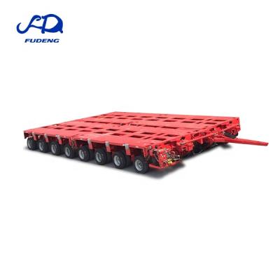 China Goldhofer Truck Trailer Multi Axle Modular Low Bed Trailer Hydraulic Suspension With Steering Axles Modular Carrier for sale