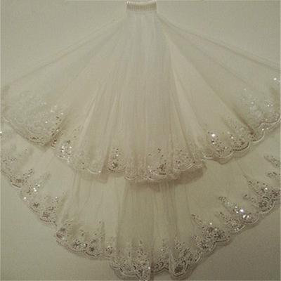 China Exquisite Lace Edge 2 Colors Wedding Accessories Lace Up Double Layer Wedding Dress for sale