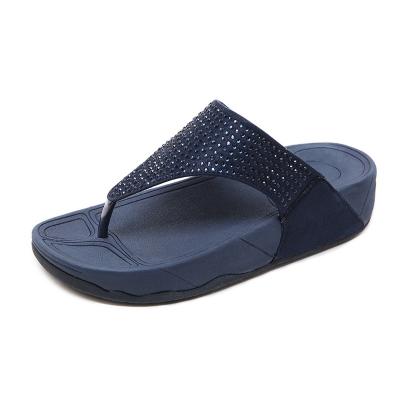 China Summer Women Round Sandals Shoes National Wedge Bohemian Sandals Plus Size Flip Flops Beach Sandals for sale