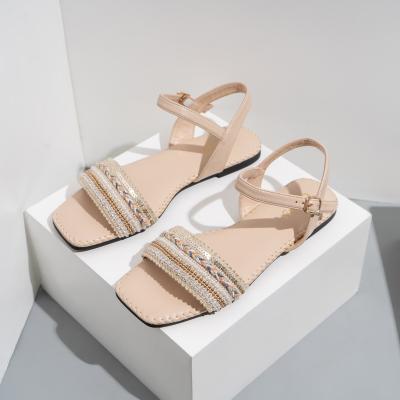 China Simple Style Toe Sandals Shoes Plus In and Brown Fashion Open Toe Women Girls Casual Breathable Sandals for sale