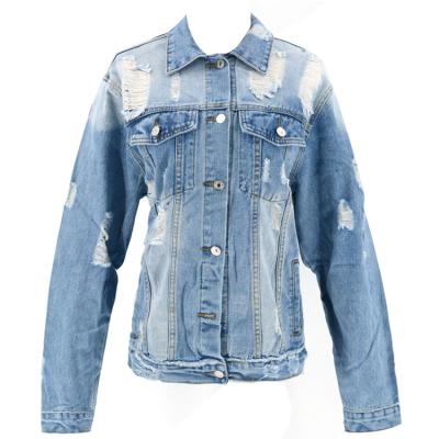 China QUICK DRY 2021 hot sale women long denim jacket lattice hole custom denim jacket for sale