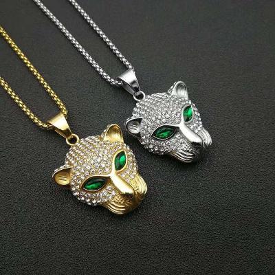 China 20212021 FASHIONABLE New Hot Selling Stainless Steel Leopard Jewelry Pendant Personalized Hip Hop Necklace for sale