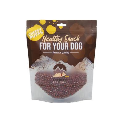 China Laminated Moisture Proof Resealable Stand Up Plastic Packaging Dog Food Bag With Punch Hole for sale