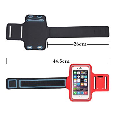 China PVC Water Resistant Armband Case For Running With Adjustable Elastic Band And Card Holder Fits For 6.5 Inch Phone for sale