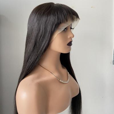 China Raw Indian Brazilian Lace Frontal Wig Body Wave Virgin Human Hair Bob Wigs With Bangs for sale