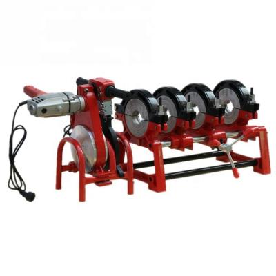 China Building Material Shops 63-200mm Polyethylene Pipe Four Clamps Manual Butt Fusion Welding Machine for sale