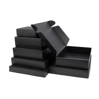 China Custom Black Kraft Packaging Corrugated Paper Cardboard Postal Mailer Shipping Box for sale