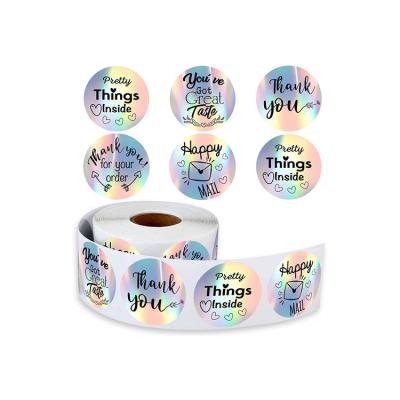 China Custom Hologram Sticker Gold Foil Hot Stamping Label Roll for sale