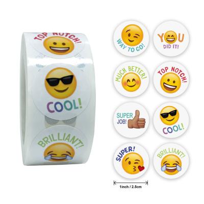 China Cartoon Stickers Cute happy face emotional seal phone books paper sticker for sale