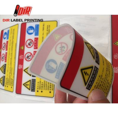 China Free samples Custom adhesive waterproof printing PC Silkscreen car traffic warning sign for sale