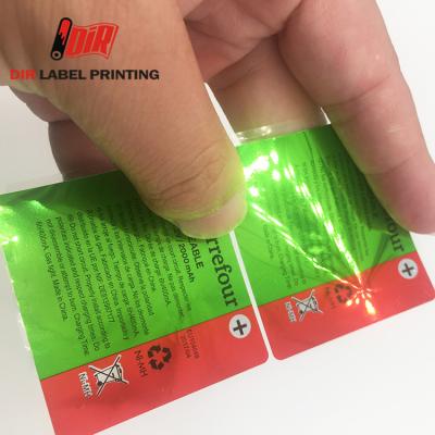 China Self adhesive Customized printing waterproof battery sticker labels for sale