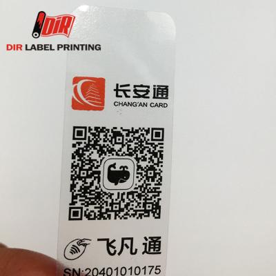 China Self adhesive product Custom waterproof qr code printing transparent vinyl sticker for sale