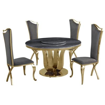 China Restaurant Design Modern Metal Velvet (Height) Dining Room Furniture Stainless Steel Legs Fabric Adjustable Gray Chair Velvet Dining Chairs for sale