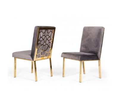 China 2022 New Design (Height) Contemporary Dining Furniture Brass Adjustable Brushed Stainless Steel High End Gold Dining Chair for sale