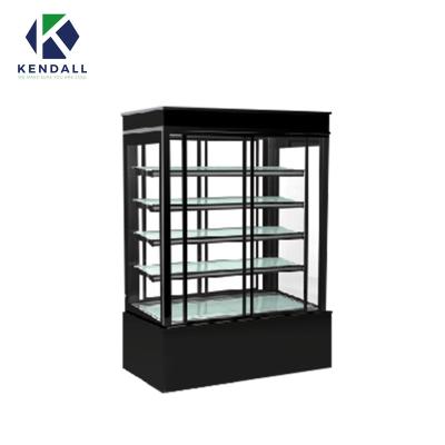 China Double-temperature Cake Display Showcase Cabinet Energy Saving Upright Freezer Refrigerated Cake Showcase for sale