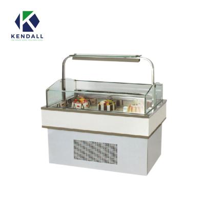 China Double-temperature refrigeration showcase commercial open cooler cabinet refrigerator commercial gas refrigerators for sale