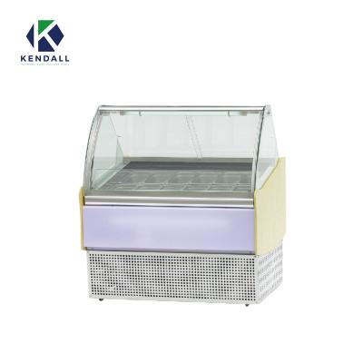 China Double-temperature commercial refrigerator showcase refrigerator ice cream frozen dessert cabinet counter for sale