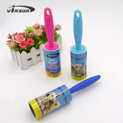 China Vertical Handle Sticky Disposible Lint Roller for Cleaning Clothes Cleaning Pet Hair Cleaning Carpet en venta