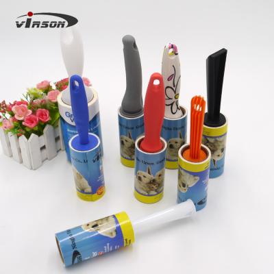 China Eco-friendly fashionale handle printed paper sticky lint roller en venta