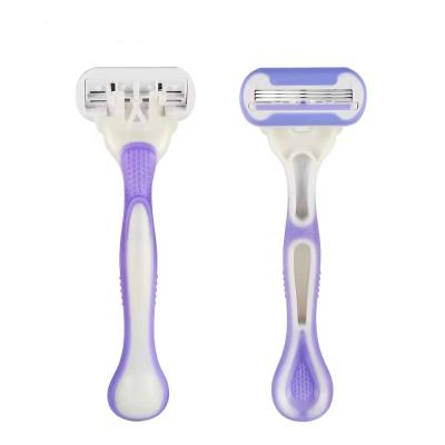 China Sweden Stainless Steel Blades Women Disposable Sensitive Triple Blade Razor Shaving Shave for sale