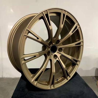 China light copper colour finished lightweight forged wheels hollowed out aluminum deep dish wheels for sale