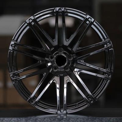 China new staggered forged aftermarket Gloss Black forged wheel for sale