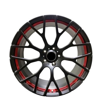 China 5x130 color negro mate y línea roja 22x10 ruedas forjadas ruedas para Mercedes clase G en venta