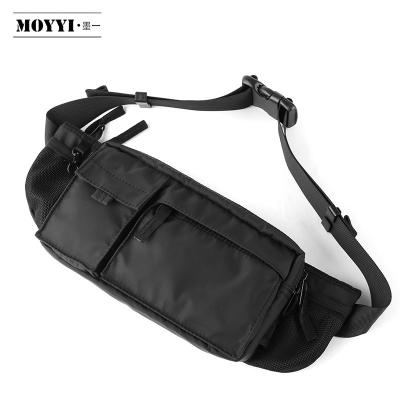 China Korean Style Light Weight Men Belt Bag Two-Waist Design Fashion Waist Simply Bags Daily Outdoor Bum Bag Waterproof Sport Fanny Pack for sale