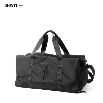 China 2021 Fordable Waterproof Large Capacity Travel Waterproof Unisex Bags Customized Tote Logo Zipper Duffel Bag With Shoe Compartment for sale