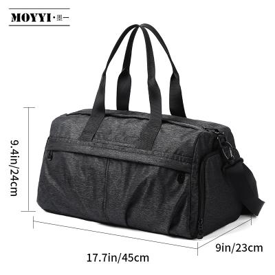 China Customized Logo Travel Waterproof Unisex Sport Gym Handbag With Shoes Compartment Duffel Bag for sale