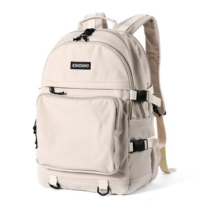 China 2021 Multi-pocket Waterproof Multi-pocket Backpack Solid Color School Large Capacity Casual Backpack for sale