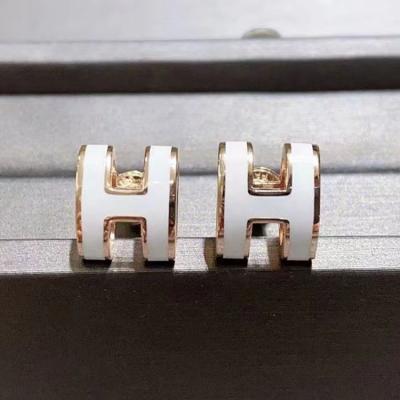 China FASHIONABLE high quality European and American designer women's brand earrings letter S925H gold plated earrings wholesale for sale