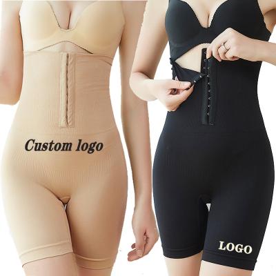 China Antibacterial Custom Logo Ladies High Waist Women Yoga Short Pants Butt Lift Waist Trainer Corset Leggings With for sale