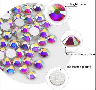 China Super Shiny Rhinestone Flatback Embellishments Ss3-Ss40 ab Non Hotfix Flatback for sale