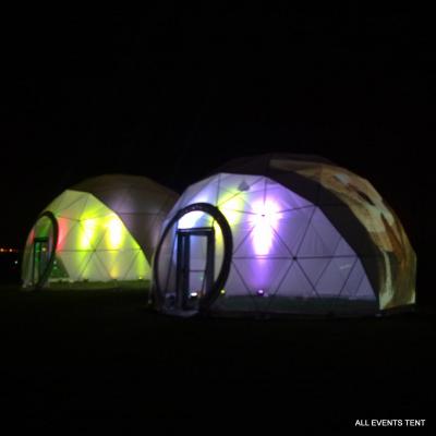 China Precision Tested Inflatable Tent Steel Tubes Half Transparent Or Custom Printed Special Geodesic Domes For Sale for sale