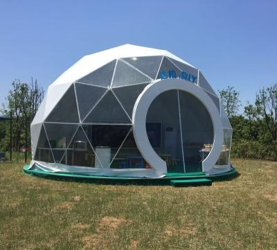 China Galvanized Steel Tube Customized Outdoor Greenhouse Geodesic Dome House , Geodesic Dome Tent for sale