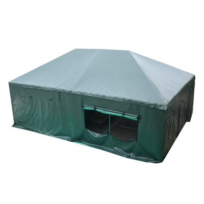 China New 5x8M Heavy Duty Military Canvas Tents Designed From Aluminum Pipe For Sale for sale