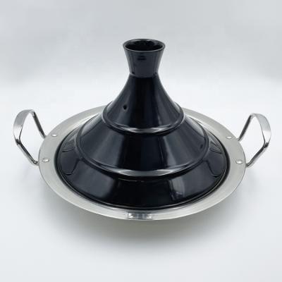 China Sustainable Stainless Steel Taji Mini Marocain Tagine  Neuf Ceramic Inox Induction Moroccan Tajine for sale