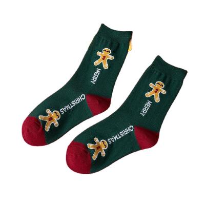 China Breathable Winter Christmas Tree Snowman Cotton Set Socks for sale