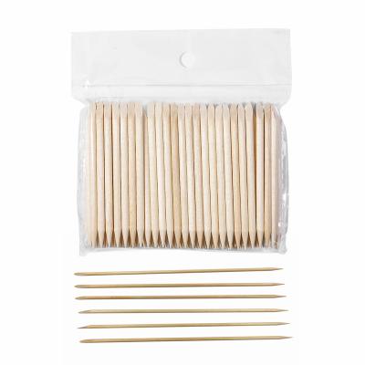 China Free Sample Nail Art Beauty Double Ended Manicure And Pedicure Tools Orange Wood Nail Sticks For Nail Art Beauty Manicure Sticks for sale