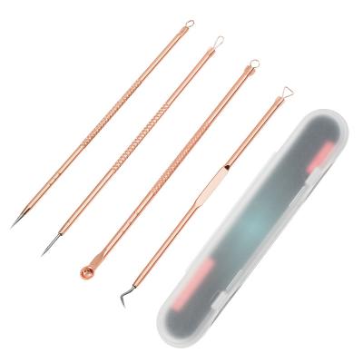 China Durable Premium Needle Kit Pimple Tool Kit, Comedone Extractor, Blemish Whitehead Stainless Steel 4PCS Acne Removal for sale