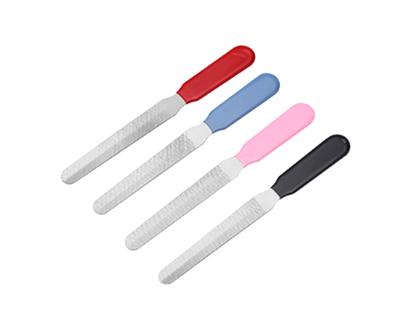 China Double Sandpaper Factory Wholesale Nail Supplies Auxiliary Tools Nail Folder Care Stainless Steel Double Sided Nail File for sale