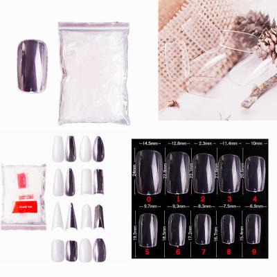 China DIY Nail Art 36 Styles Nail Art Tips ABS Full Cover Artificial Nails 500 Piece French Fake Nails for sale