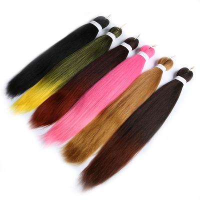 China European and American style hot sale hair extension 90g silky straight hair 26 inch pre-stretched braid hair for sale