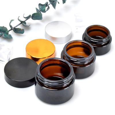 China 30g50g100gCosmetic Skin Care Packaging 30g50g100gCosmetic Face Eye Cream Ointment Bottle Brown Cosmetic Jar Glass Bottle Empty Sample Bottles for sale