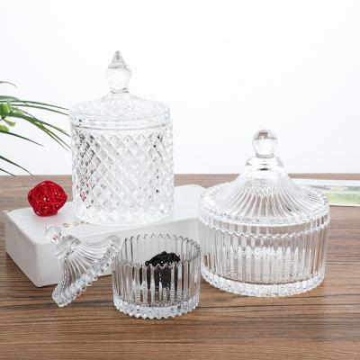 China New Yurt Factory Wholesale Home Decoration 75ml300ml500mlCreative Glass Storage Jars Roman Jars Candle Cups Aromatherapy Cups for sale