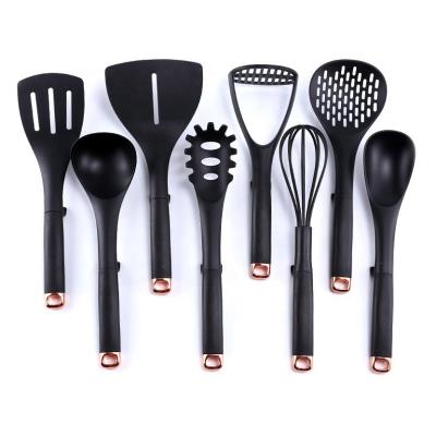 China Sustainable Hot Selling 8 PCS Nylon Kitchen Cookware Set With Rack For Kitchen for sale